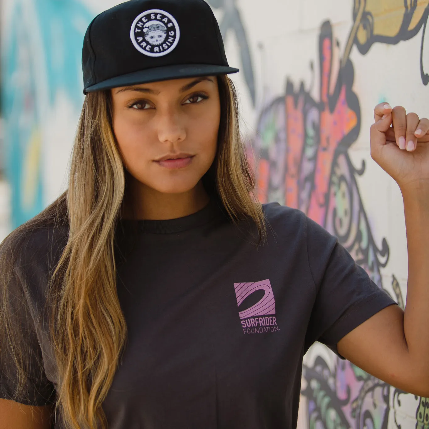 Active Wearable Elderly clothing Charcoal Logo Tee