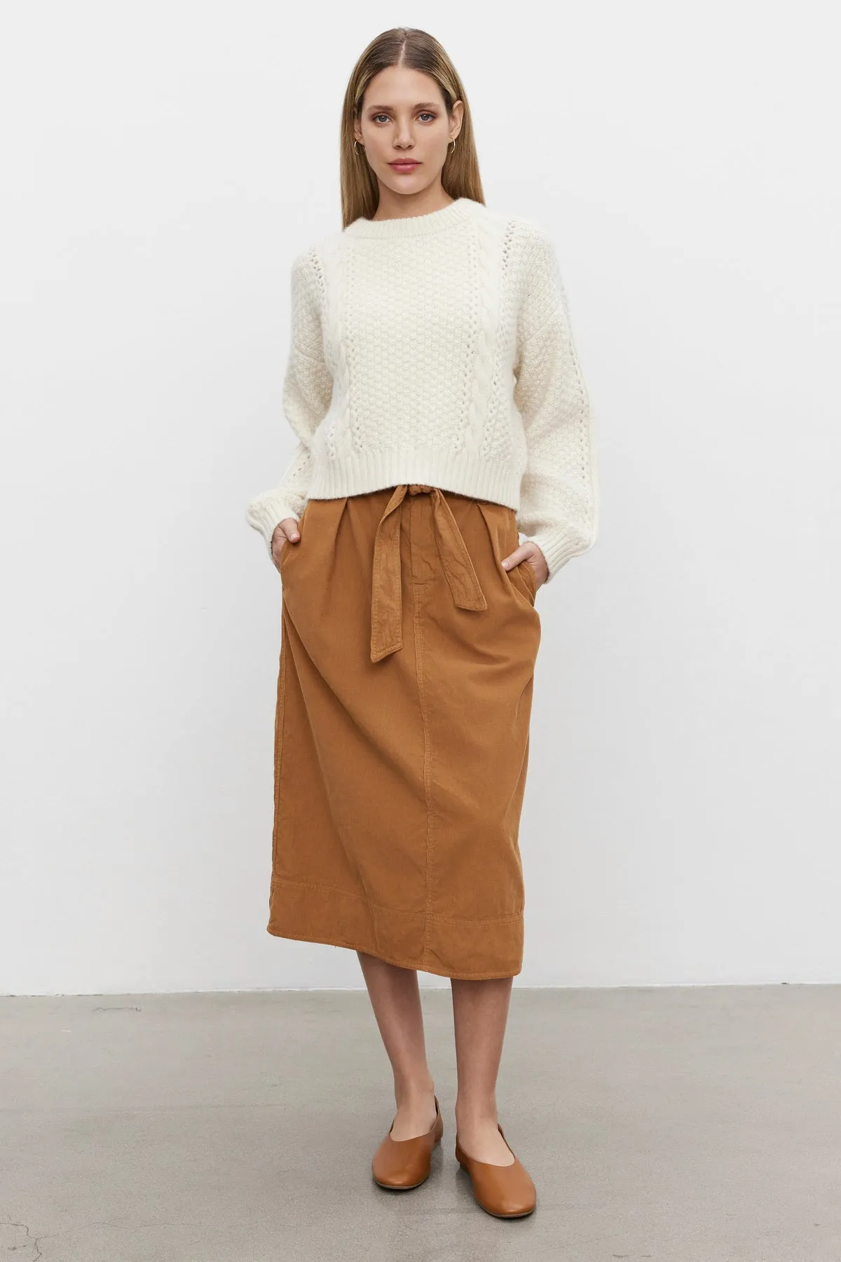 Fashion Details Side Pockets KENNEDY CORDUROY SKIRT
