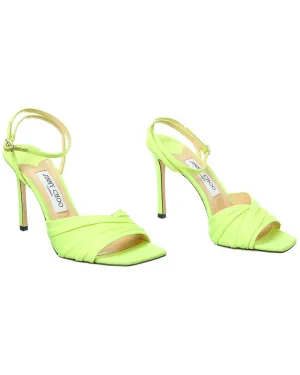 Jimmy Choo Basil 95 Leather Sandal (Authentic Pre-Owned) Supportive Footbed Matte Finish