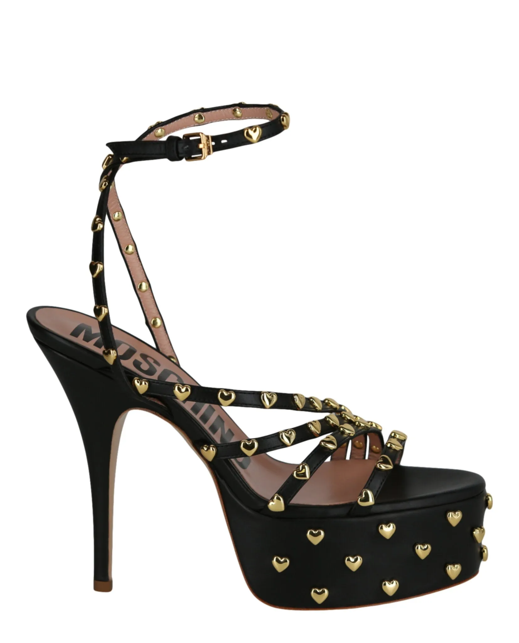 Heart Studded Platform Heels Work Ready Good flexibility