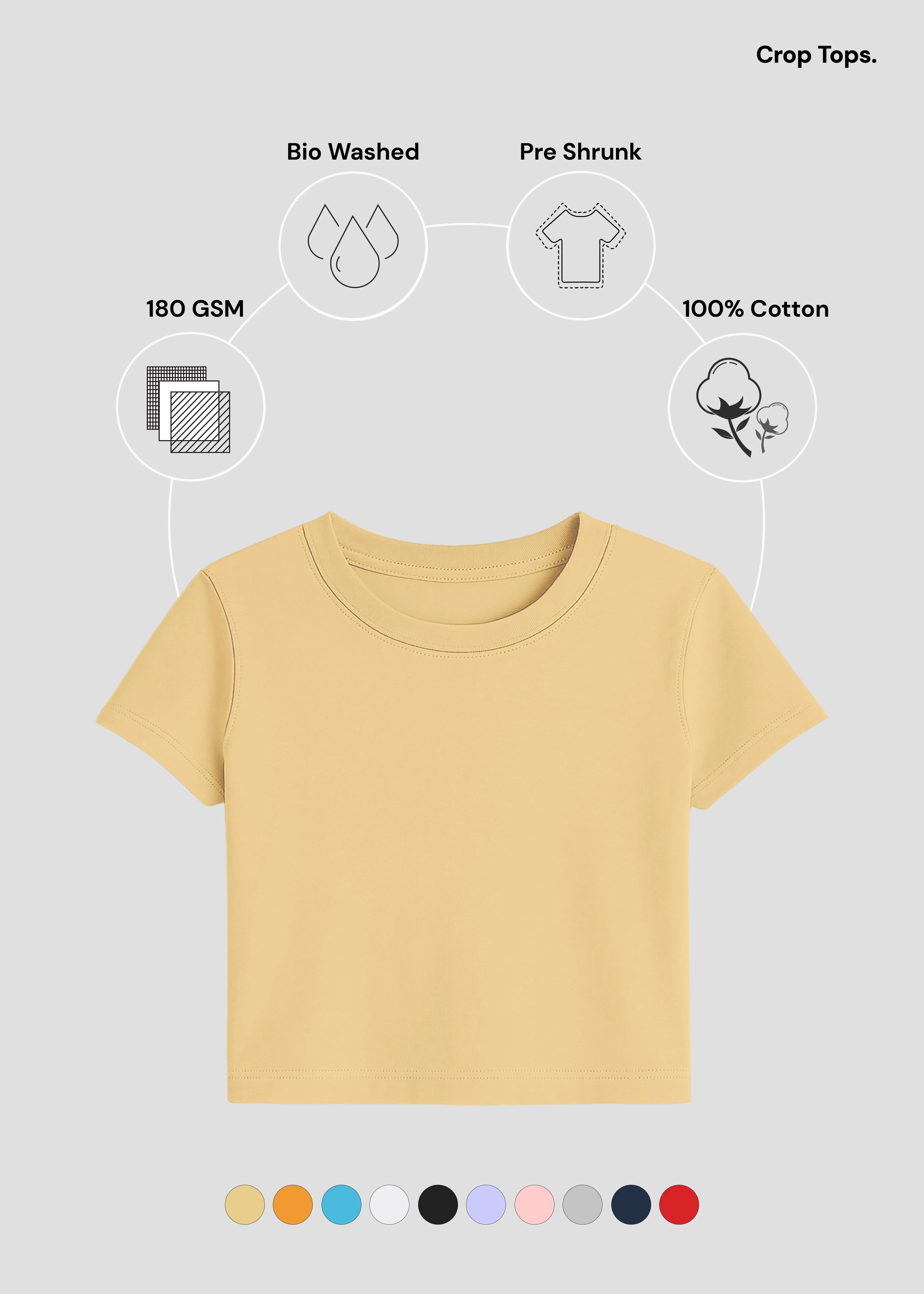 Beige Crop Top | FC39 Elderly Comfort