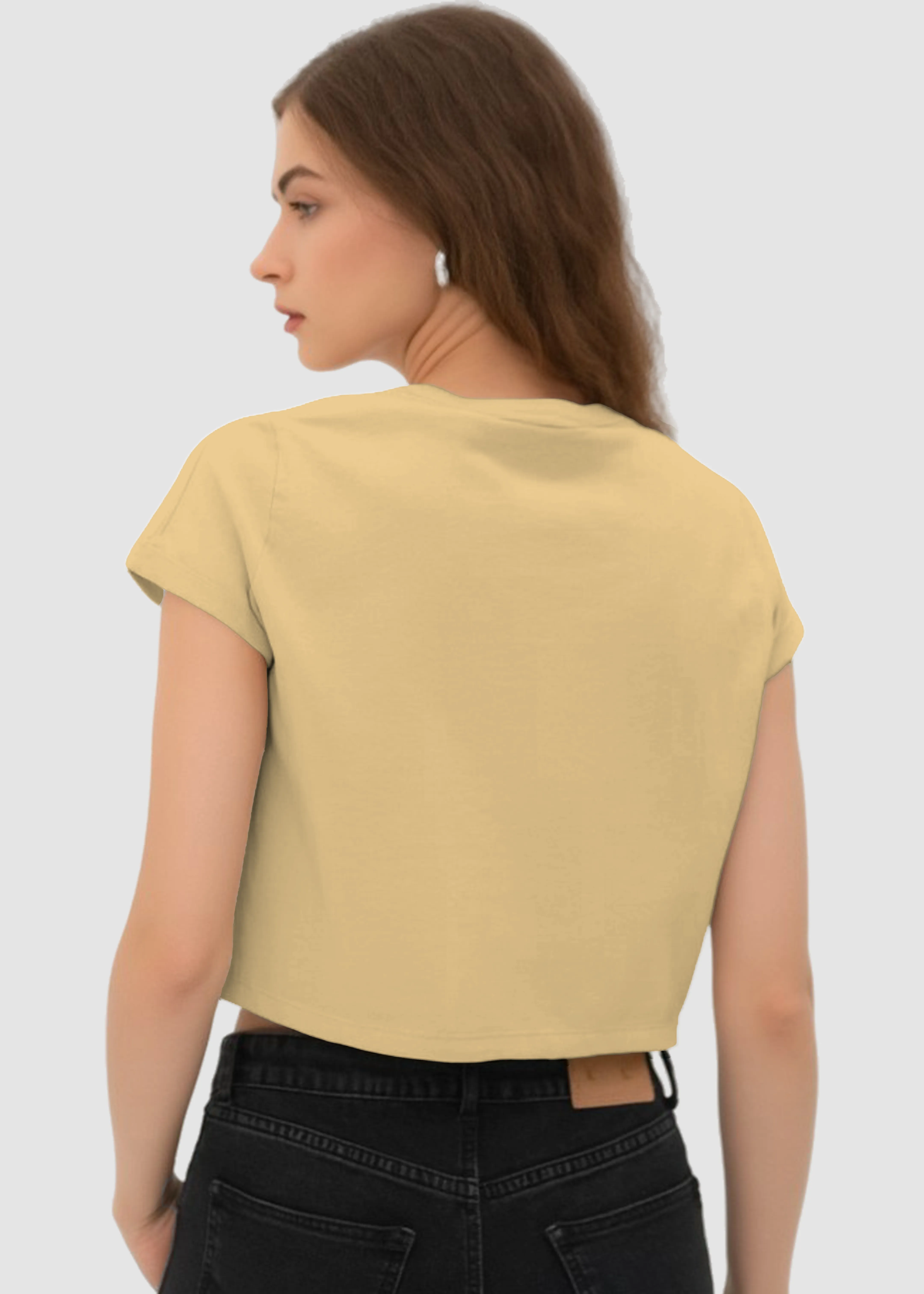Casual Appeal Beige Crop Top | FC39