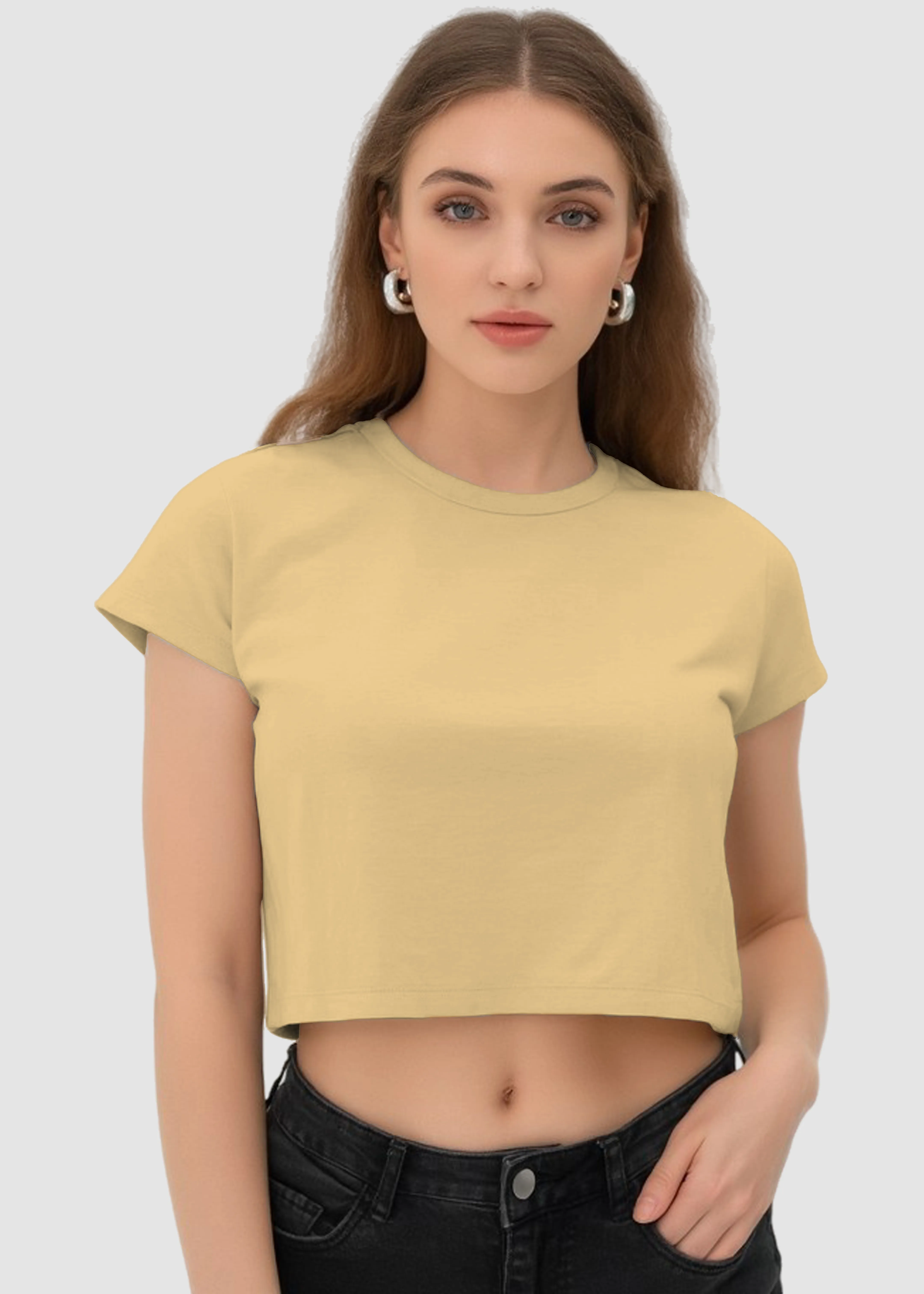 Comfy Wear Beige Crop Top | FC39