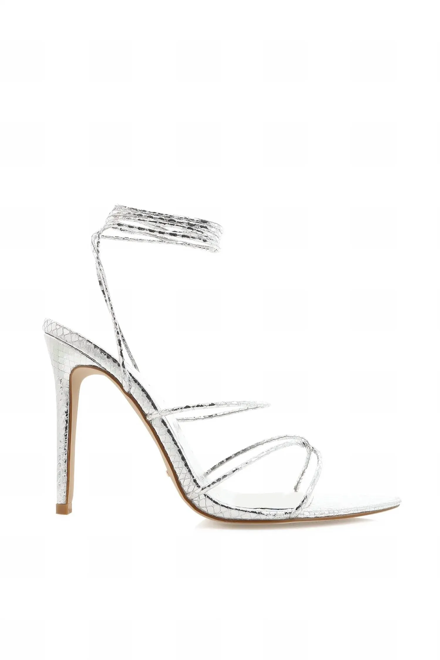Classic Mood Perouze Heels In Silver Scale