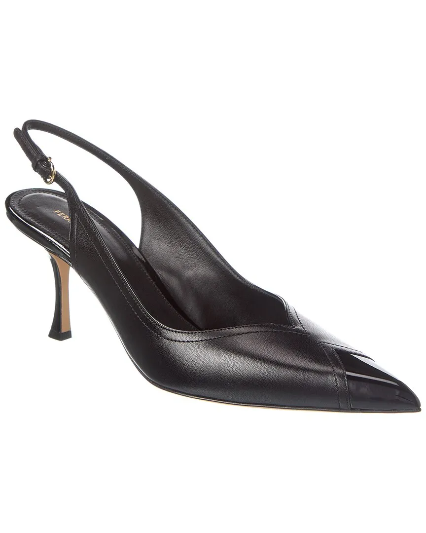 Ferragamo Egna Leather Slingback Pump Trendy