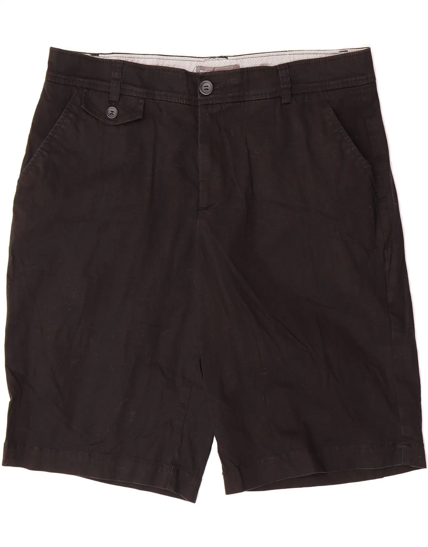 Eco Friendly Material Gym Companion DOCKERS Womens Curvy Mid Rise Chino Shorts US 12 Large W34 Black Cotton