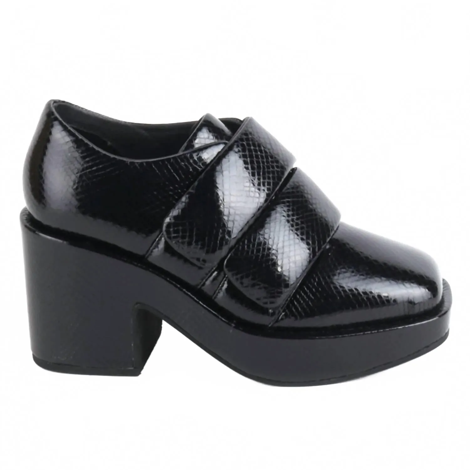Crime Platform Loafer In Black Professional Heels