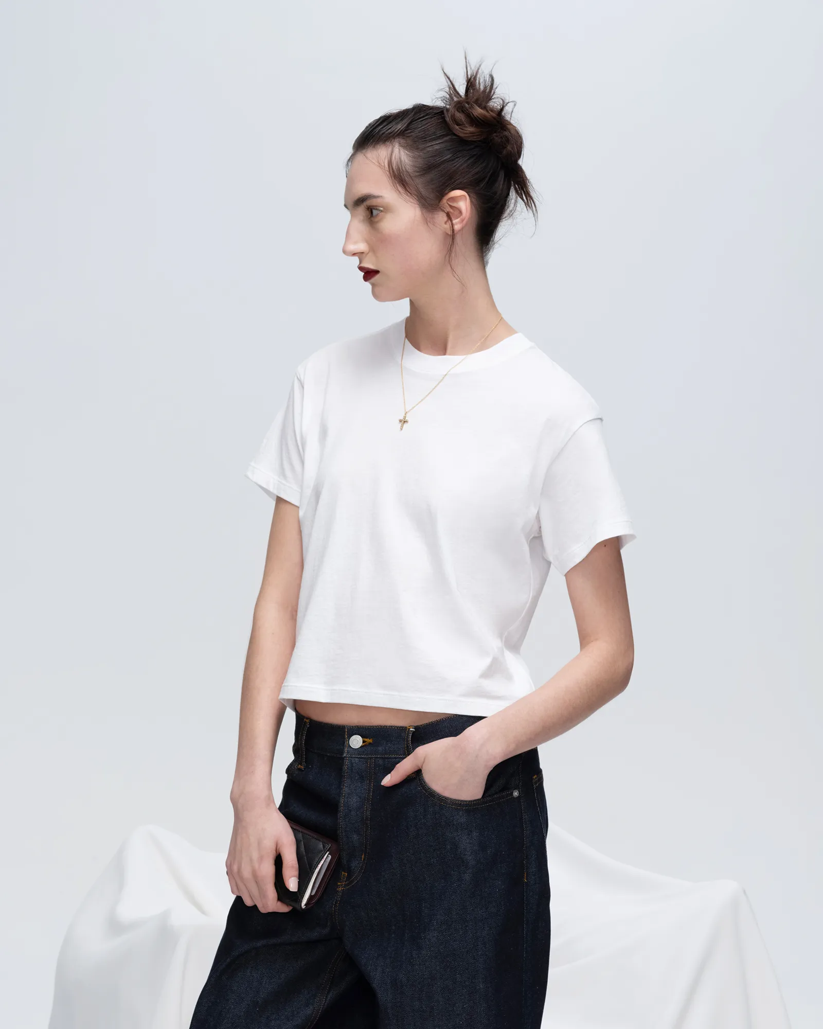 Perfect for Any Outfit Sporty Style Classic Jersey Short Sleeve Boy Tee - White