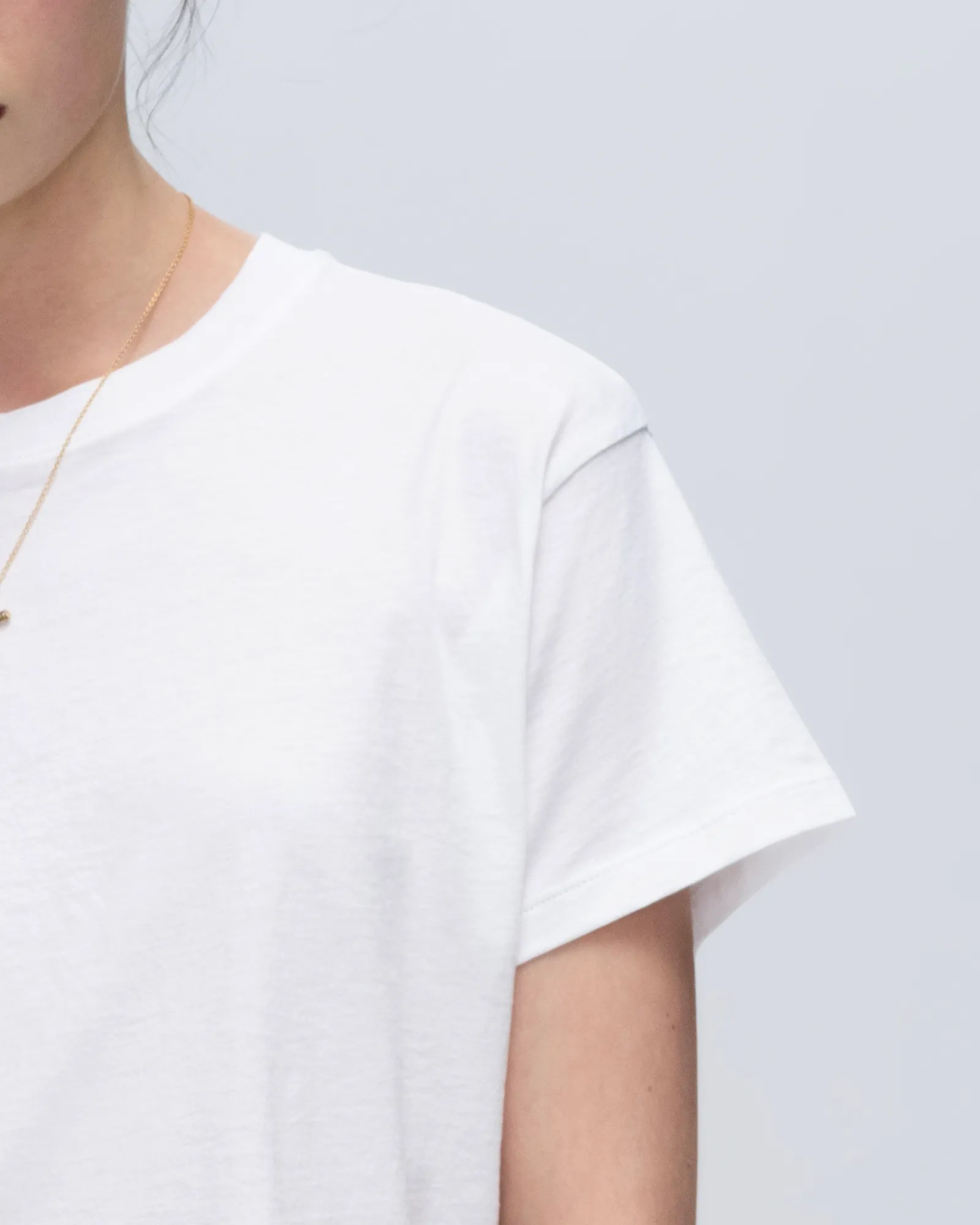 Classic Jersey Short Sleeve Boy Tee - White WrinkleFreeFabric