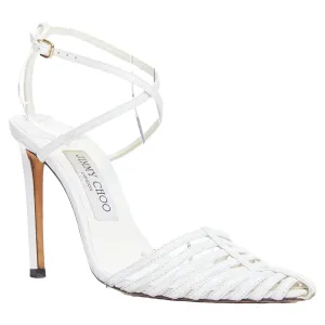 Creative Spirit Fashion Ready Jimmy Choo Tamai leather caged toe criss cross sandals