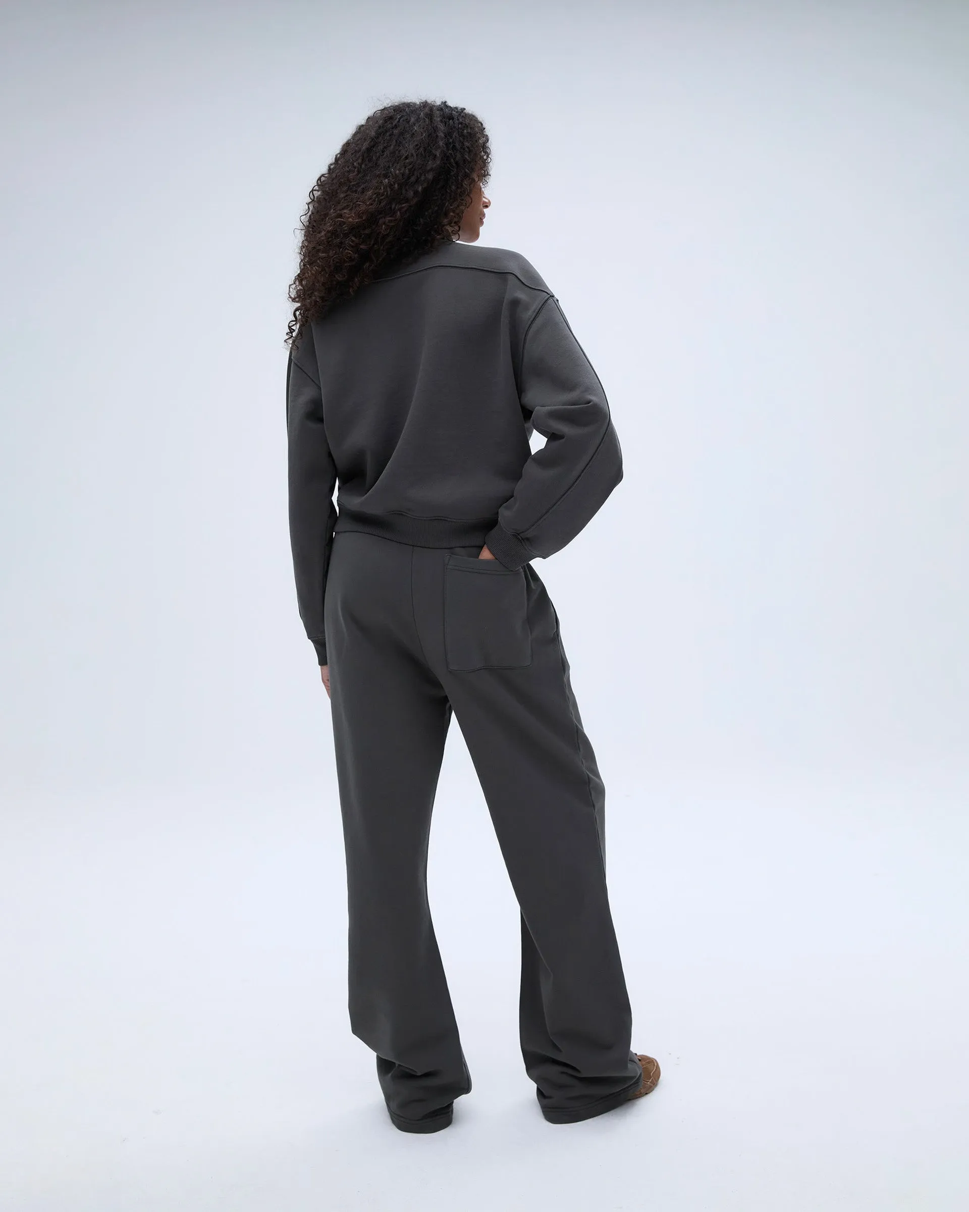 Classics Distressed Full Zip Sweatshirt - Charcoal Grey/Blush Pink Metallic colors product concert wear energy