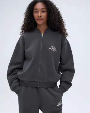 Classics Distressed Full Zip Sweatshirt - Charcoal Grey/Blush Pink product birthday allure