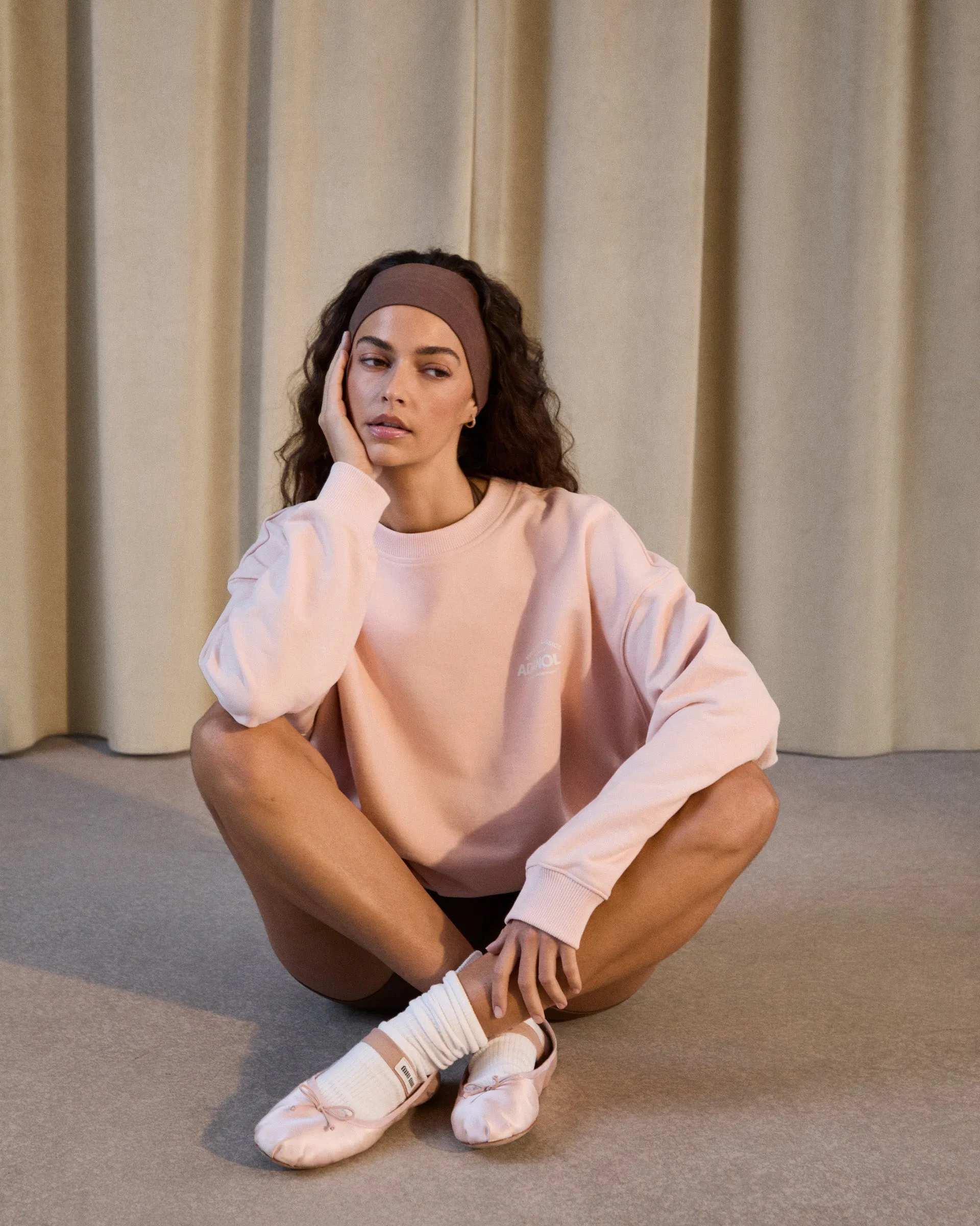 Classics Oversized Sweatshirt - Blush Pink/Marshmallow White Casual tops