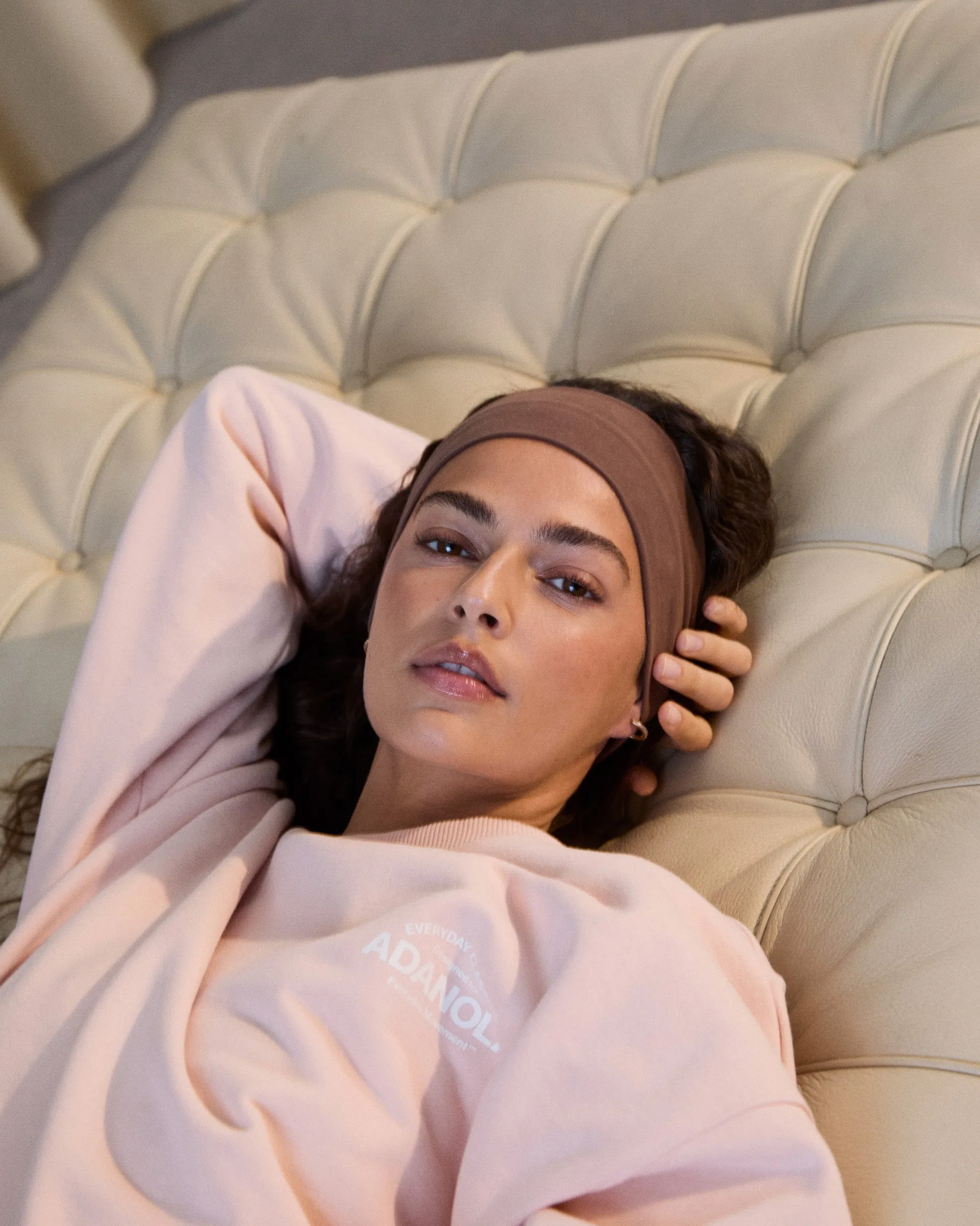 Classics Oversized Sweatshirt - Blush Pink/Marshmallow White style test