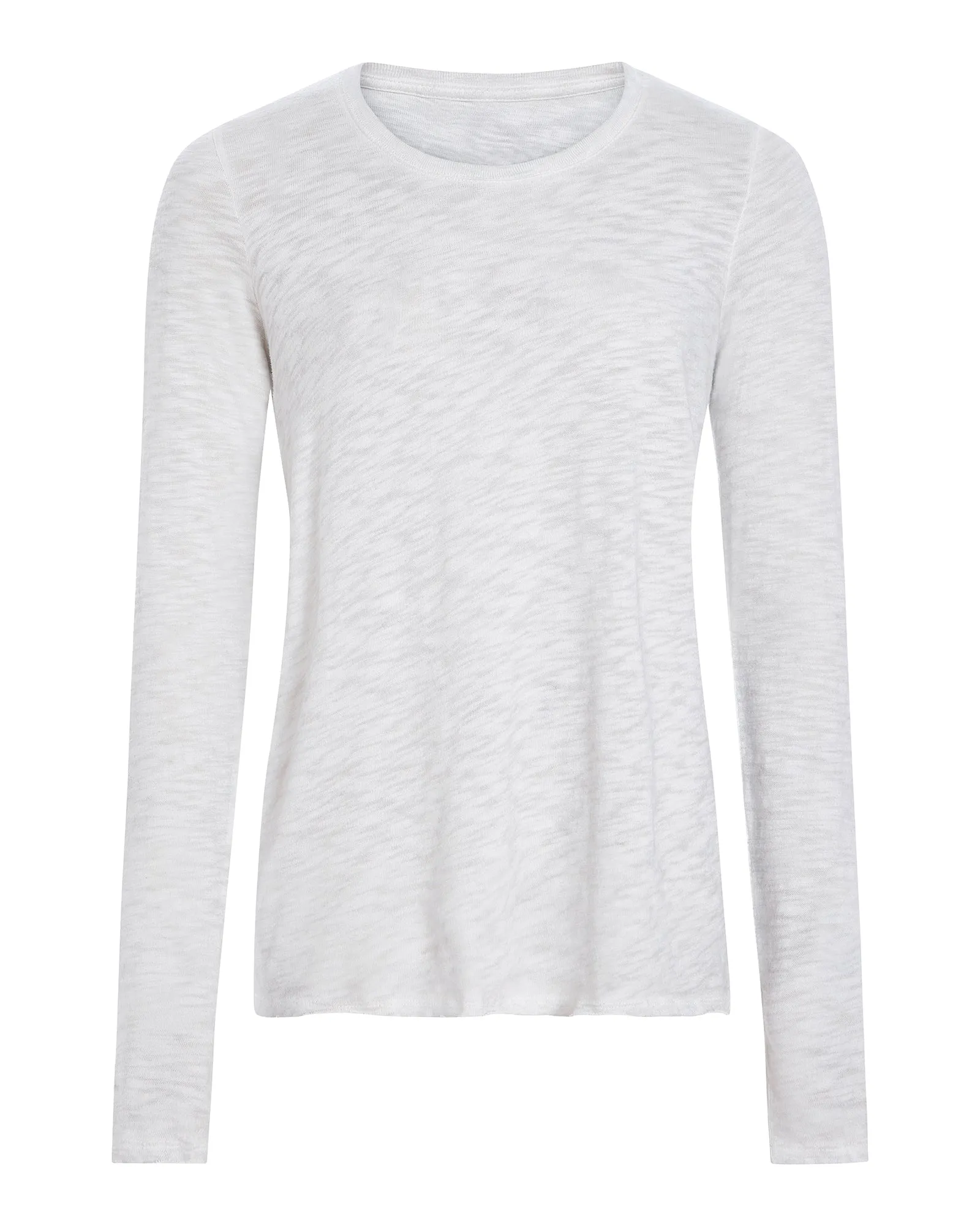 Sublime Wash Slub Jersey Long Sleeve Destroyed Crew - Silver Simple Comfort Look Comfy Vibes