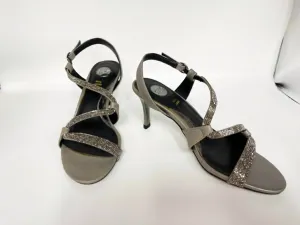 Diana-315 Pewter Heeled Sandal Smart Casual