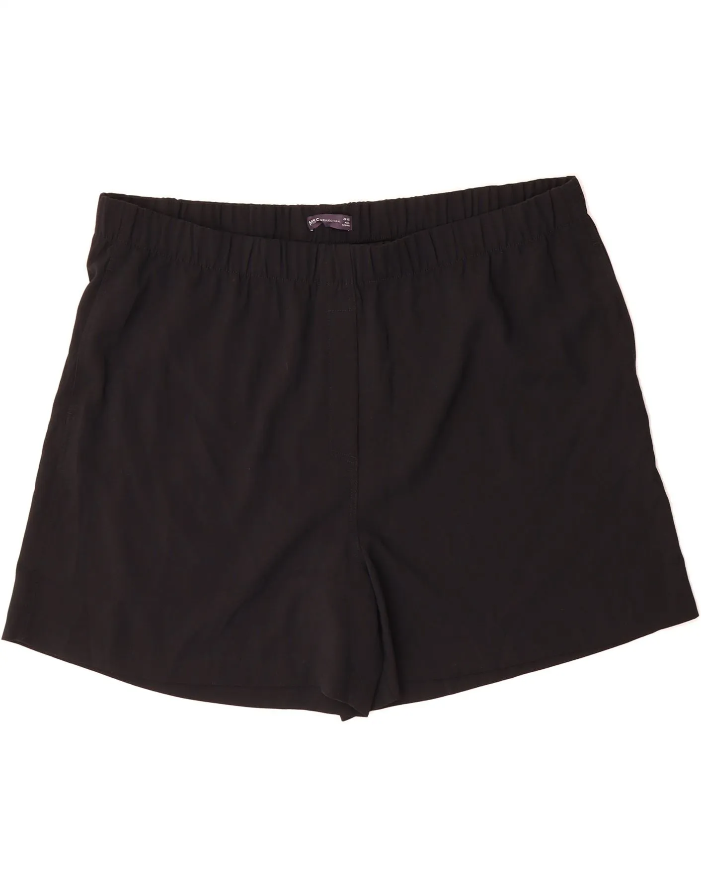 MARKS & SPENCER Womens Regular Fit Casual Shorts UK 24 4XL  Black Streamlined Design