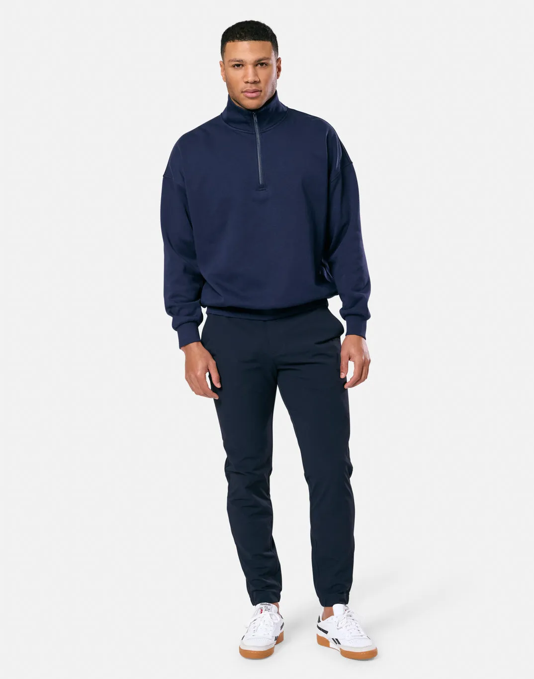 Clubhouse Funnel Neck Zip in Twilight Navy Travel Active