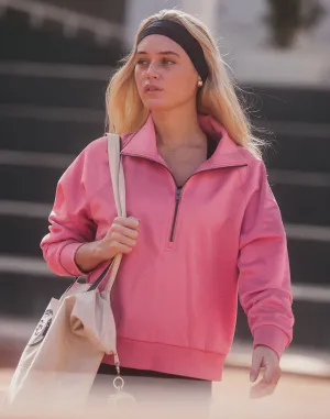Clubhouse Quarter Zip in Blush Classic Sporty suitable for casual events