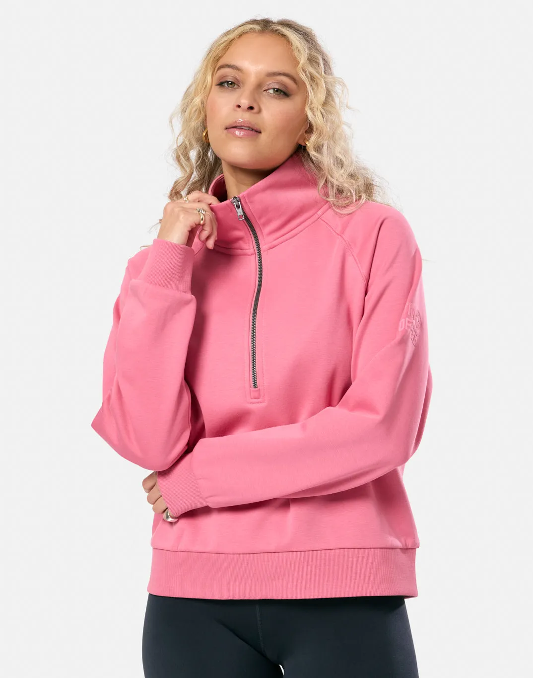 quick-drying right for formal events Clubhouse Quarter Zip in Blush