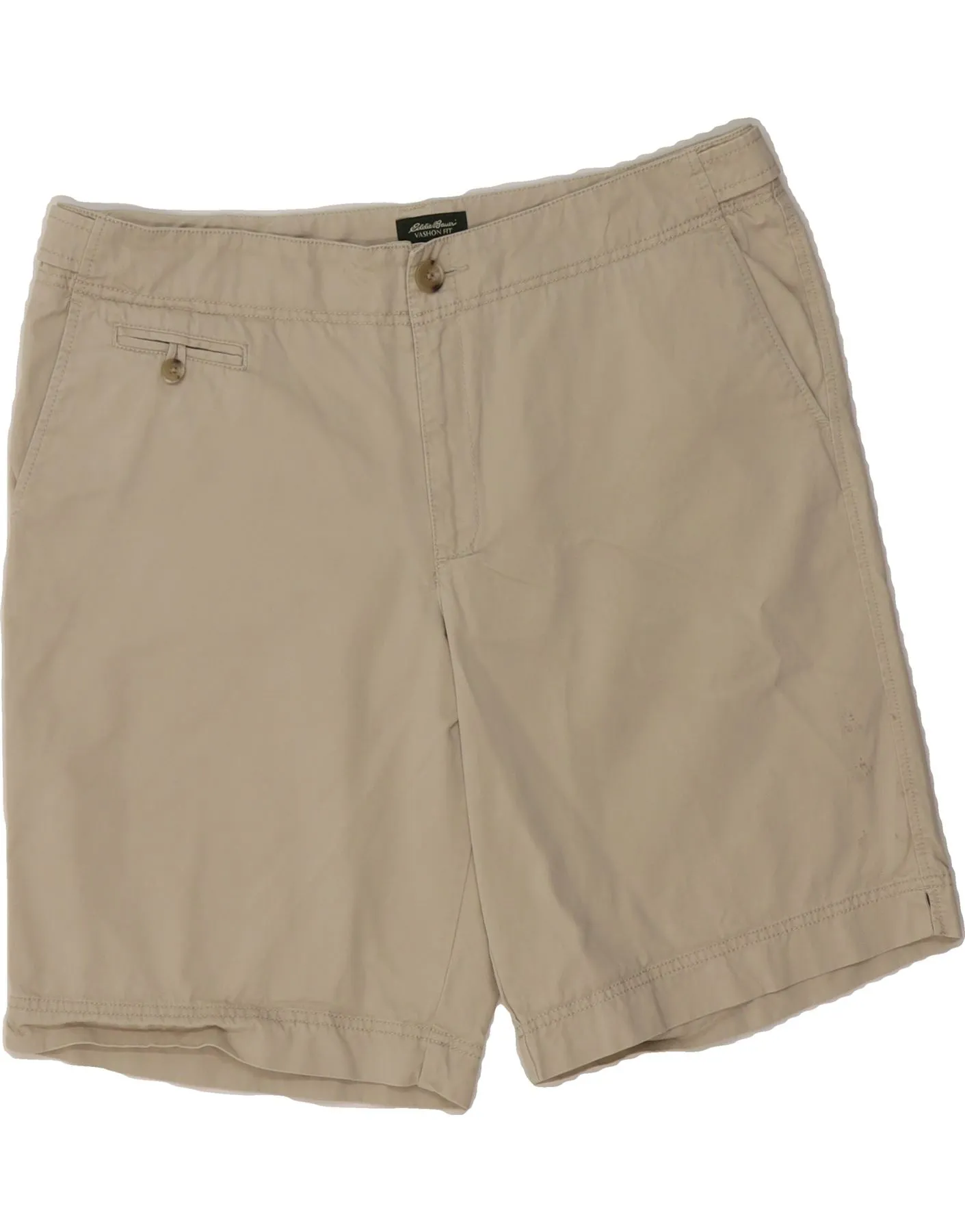 EDDIE BAUER Womens Vashon Fit Chino Shorts US 16 2XL W36  Beige Cotton Moisture Management Tech