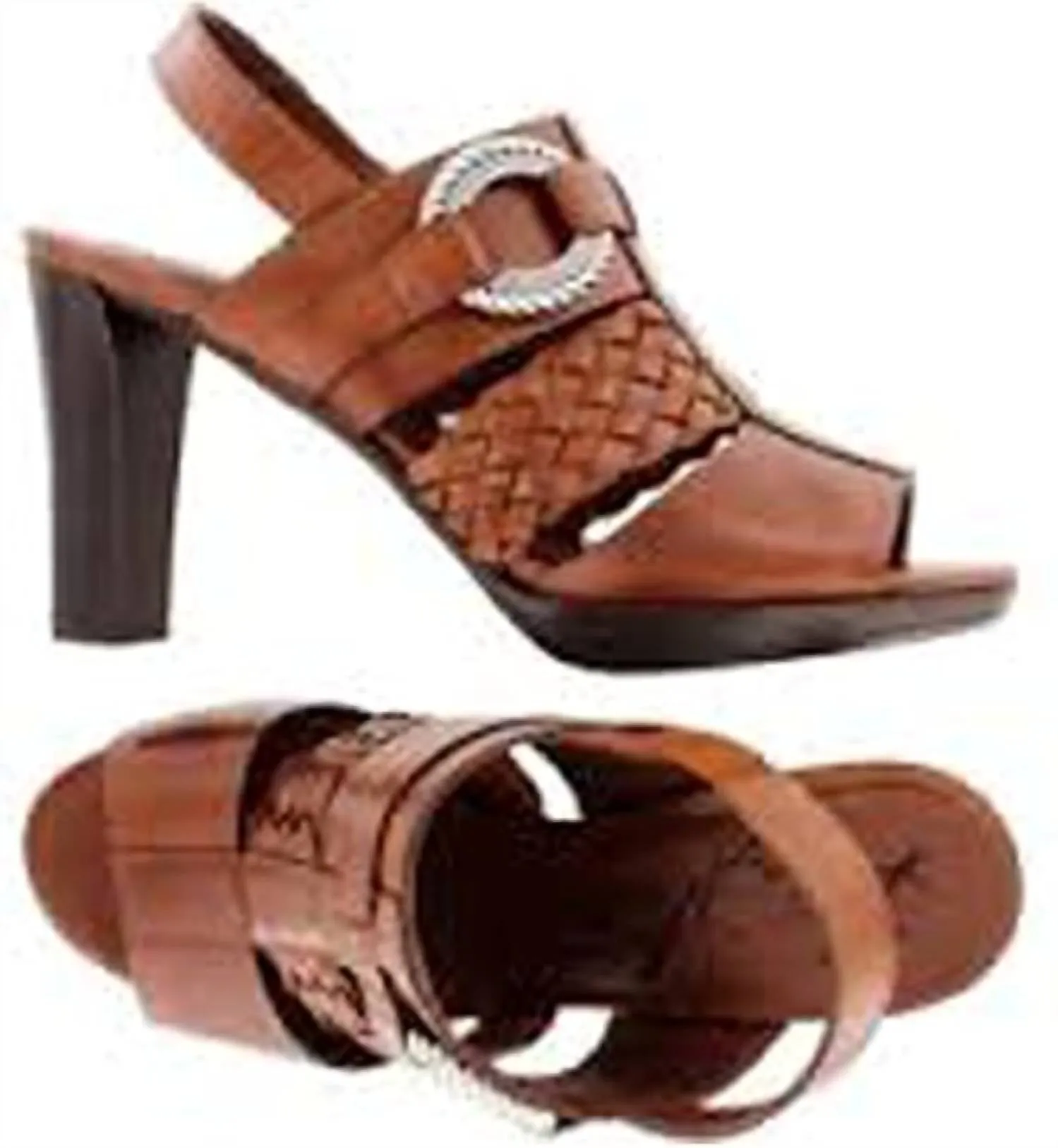 Wide Fit Heels All Season Venti Carmel Leather Open Toe Shoe