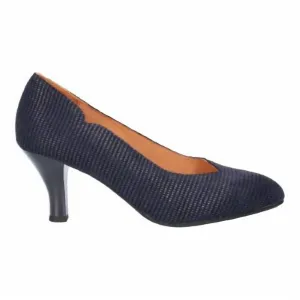 Women's Bamell Leather Pumps In Navy Raindrop Quiet Glam Stable base