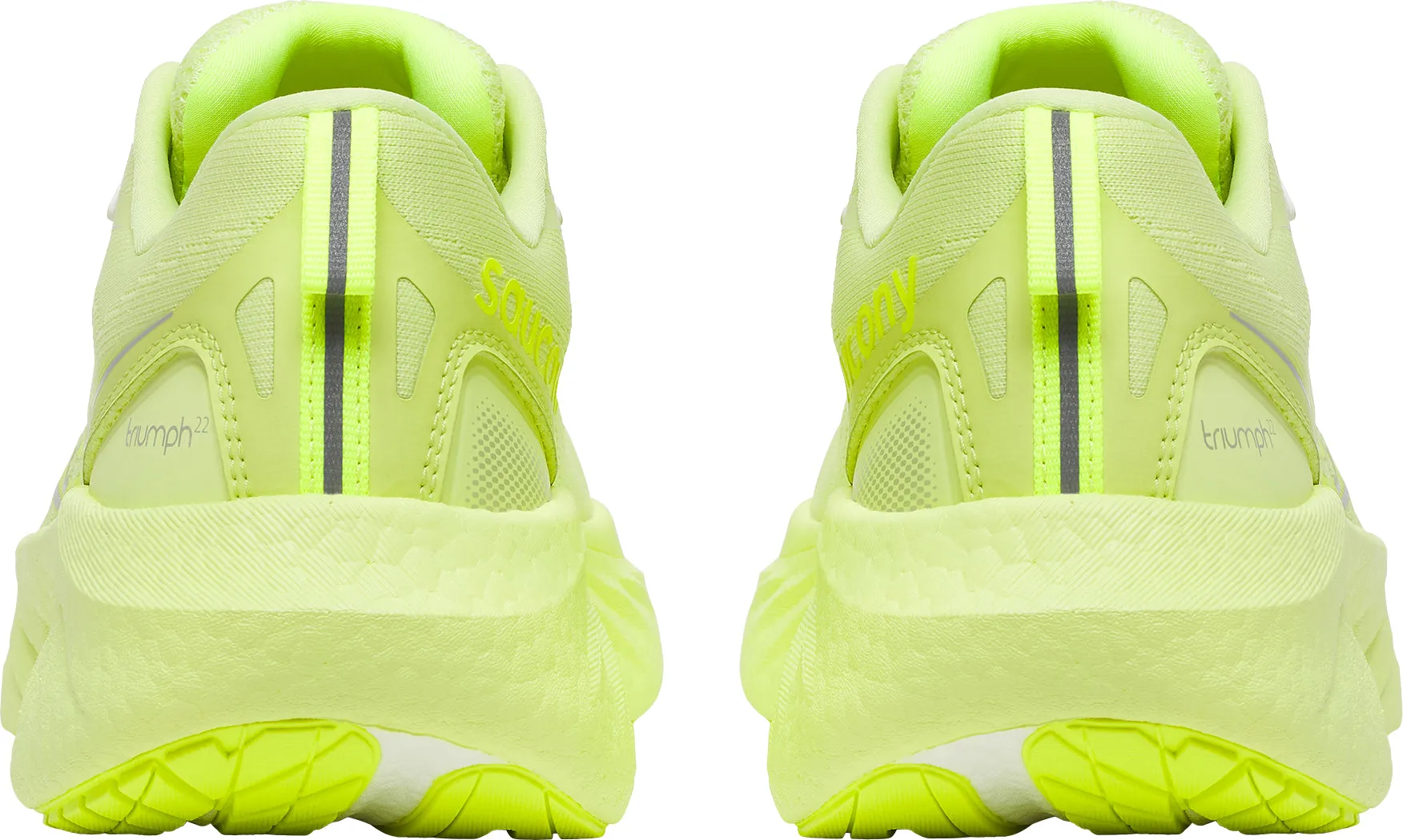 Midfoot Lockdown Ergonomic Support Saucony Triumph 22 Womens Running Shoes - Yellow