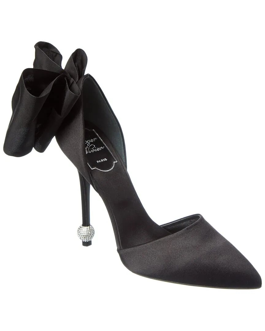 Comfort Fit casual daily wear Roger Vivier D'orsay Papillon Satin Pump