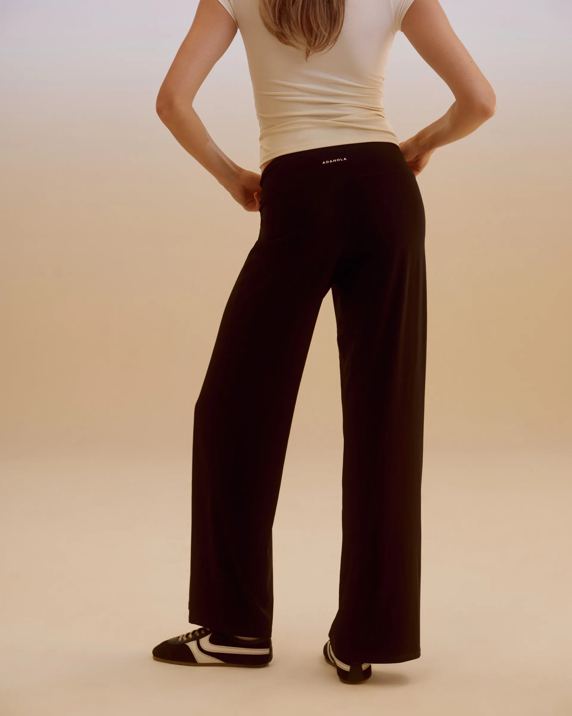 TailoredSilhouette Wide Leg Yoga Pant - Black