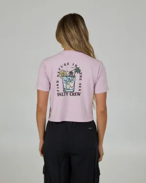 Ocean Spray Crop Tee - Pale Orchid Everyday Fashion