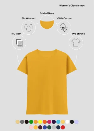 Golden Yellow Women's Classic T-Shirt | FC21 Collared