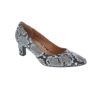 Women's Mia Pump Heel In Blue Snake Leather Insole Casual Cool