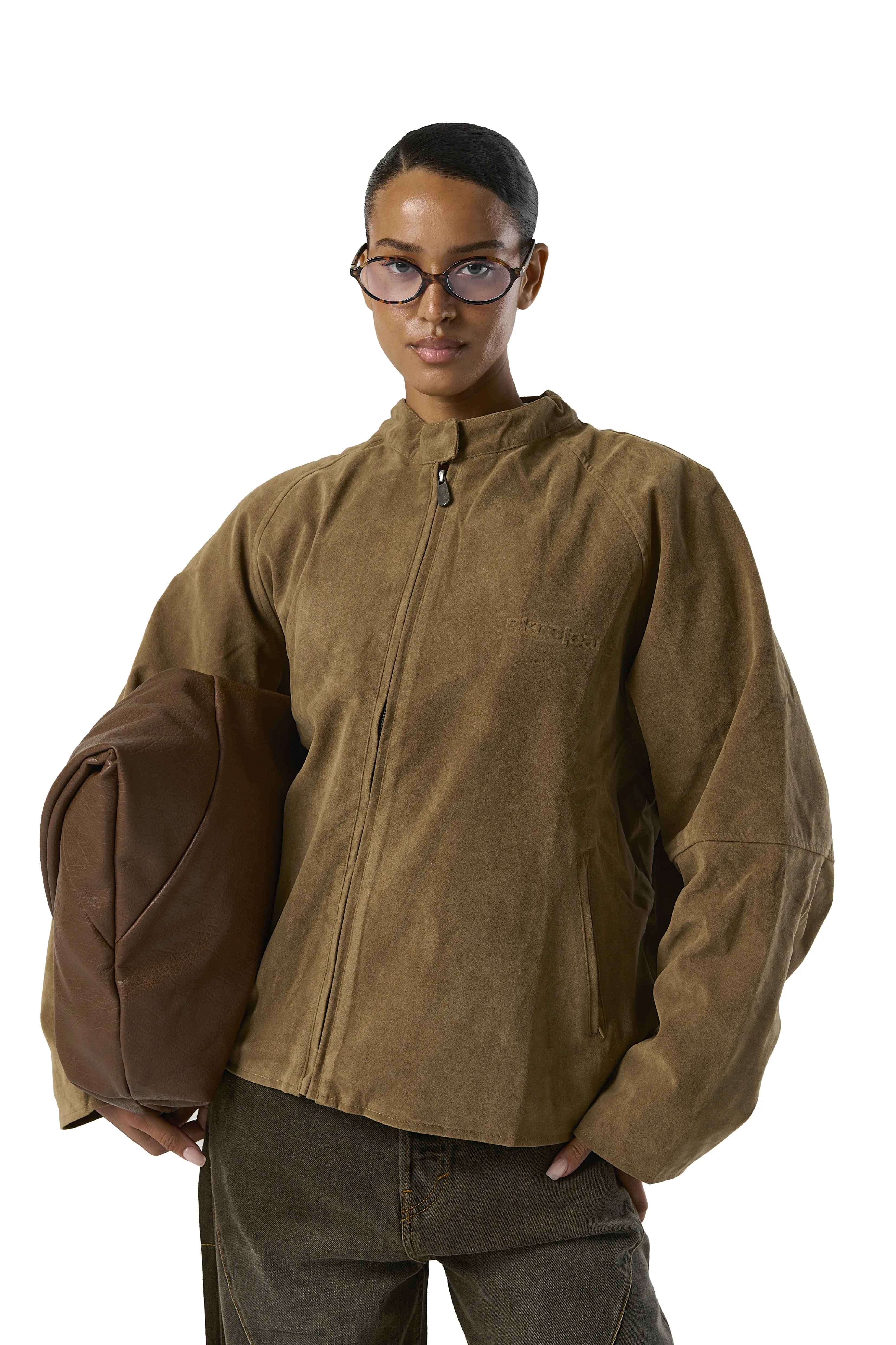 Comfortable lining Cotton Twill Lady Faux Suede Jacket