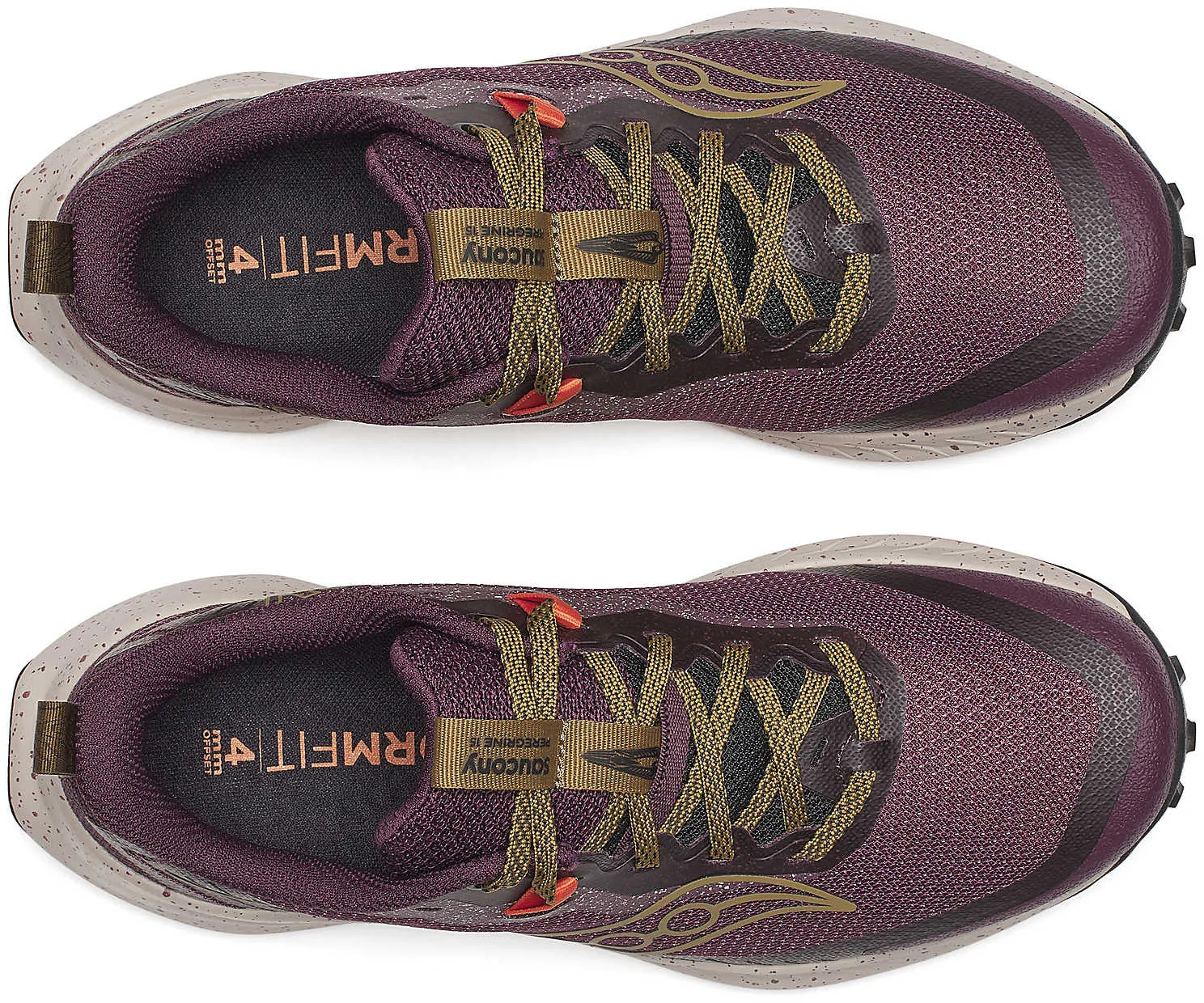 Saucony Peregrine 15 Womens Trail Running Shoes - Red Woven Upper Structure