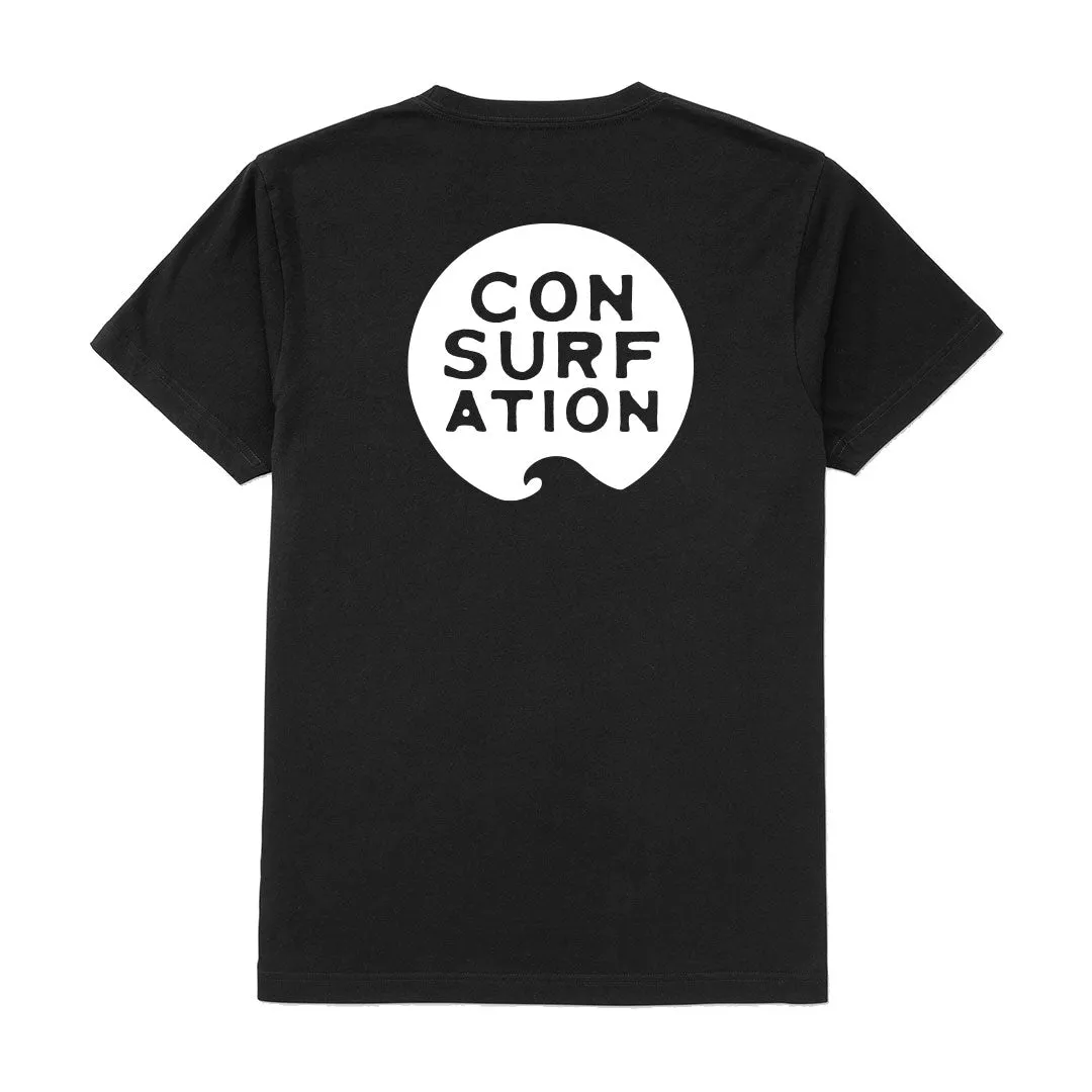 Con-surf-ation Black Tee All Day Wear Vibrant Colors