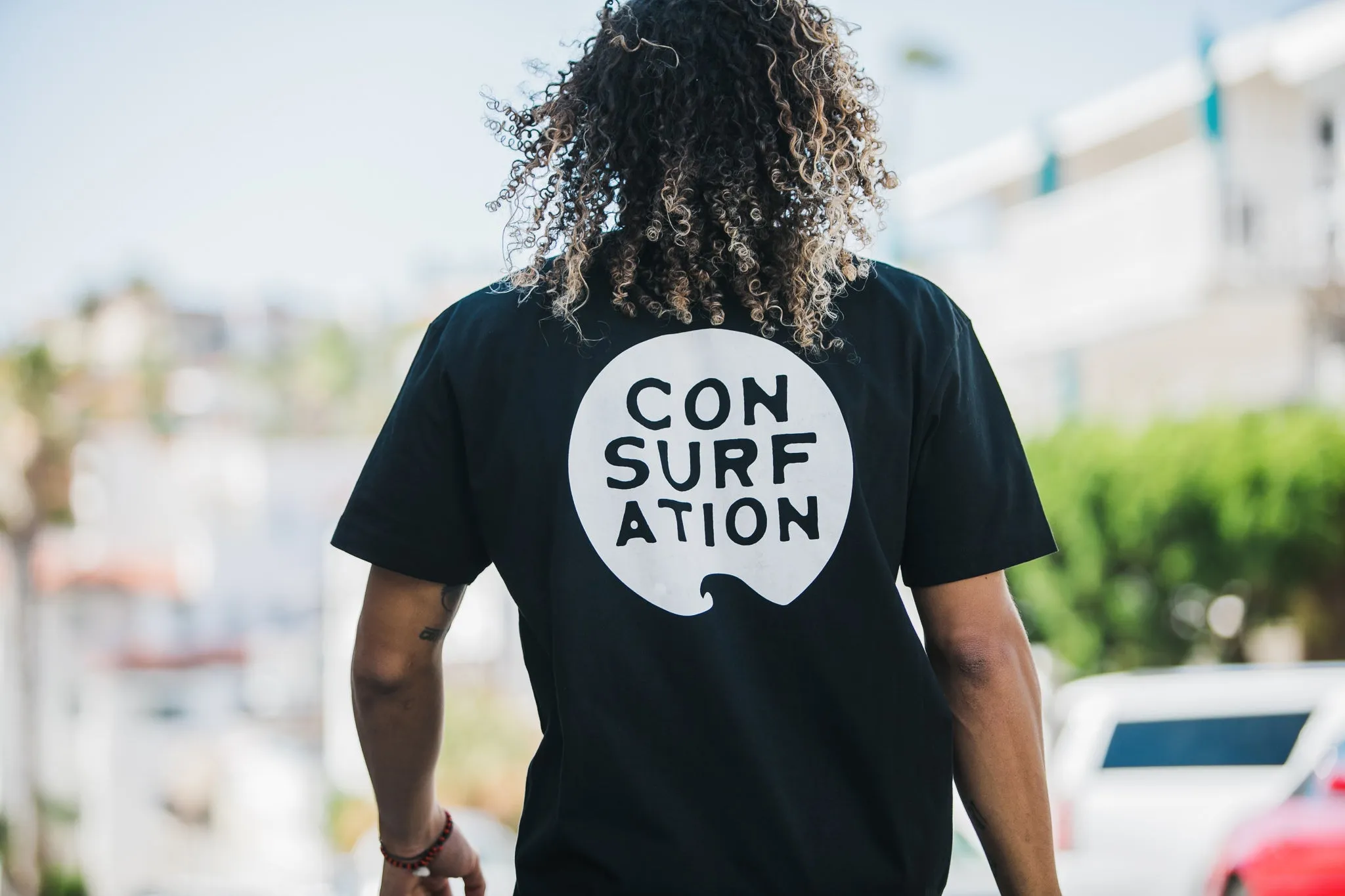 Con-surf-ation Black Tee Casual Statement Practical Comfort