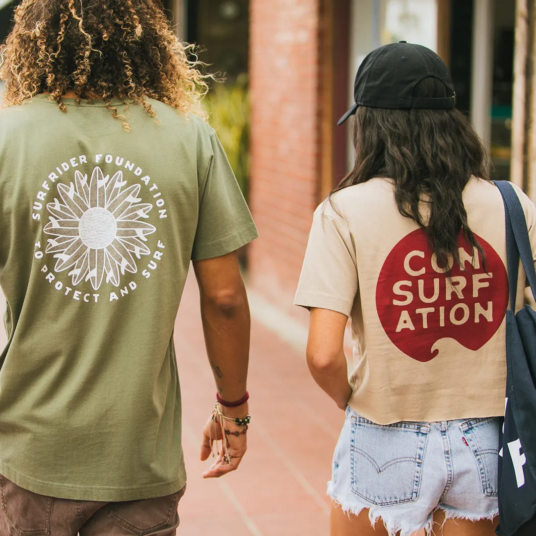 Con-surf-ation Crimson Tee Ethically Sourced Materials