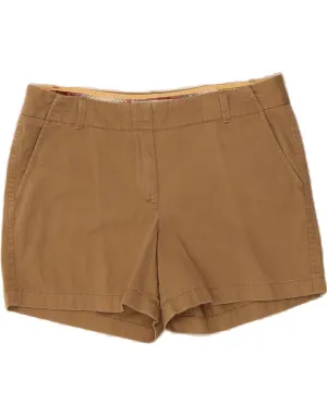 J. CREW Womens Broken In Chino Shorts US 12 Large W36 Beige Cotton Geometric Pattern Premium Quality