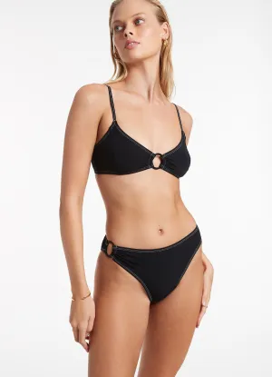 Signature High Leg Trim Pant - Black Opaque Lining Flexible Back Closure