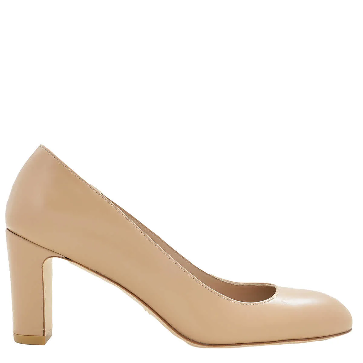 Stuart Weitzman Vida 75 Block Heel Pumps Smooth Style