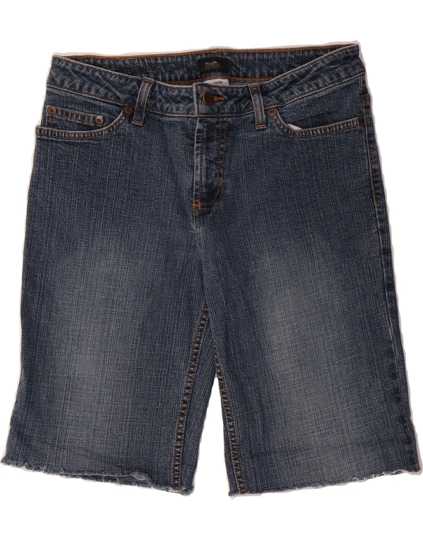 MOSSIMO Womens Stretch Denim Shorts US 4 Small W28  Blue Cotton Durable Stitching Chic Ensemble