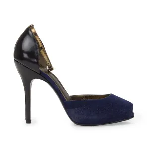 PURPLE PEEP TOE W/ ANKLE STRAP HEELS Bridal Wedding Heels