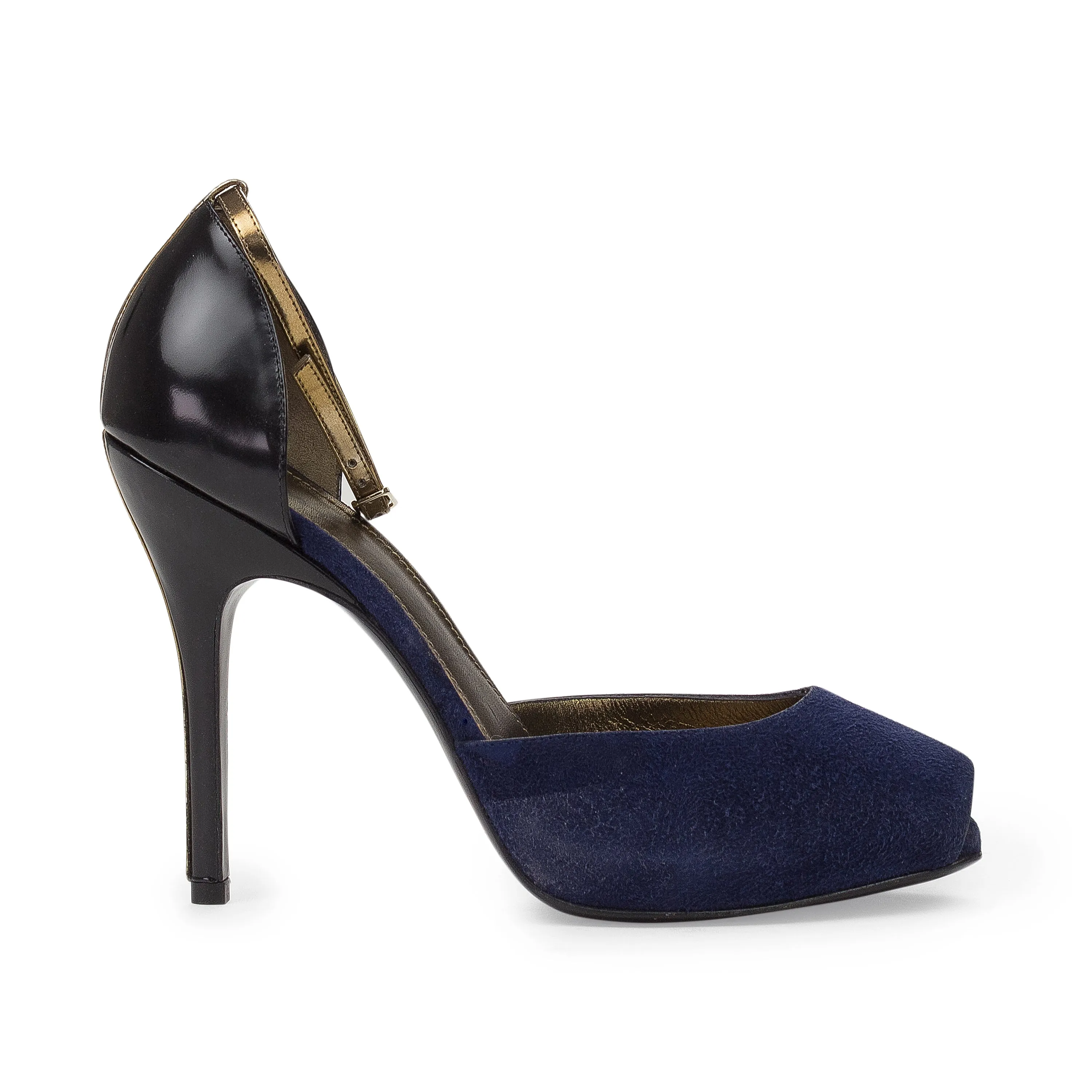 PURPLE PEEP TOE W/ ANKLE STRAP HEELS Bridal Wedding Heels