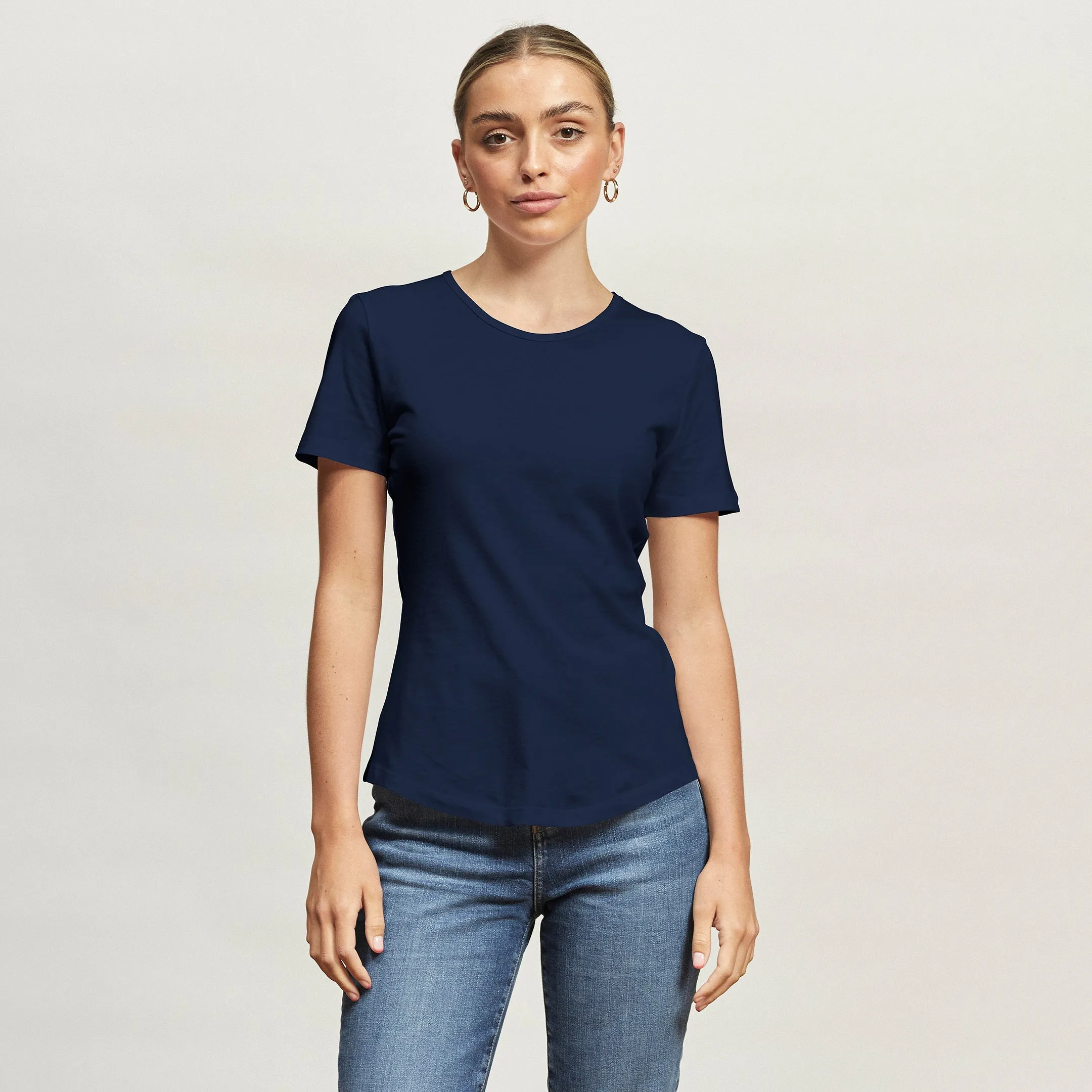 Cotton Crew Tee Active Outfit Tight fit sexiness