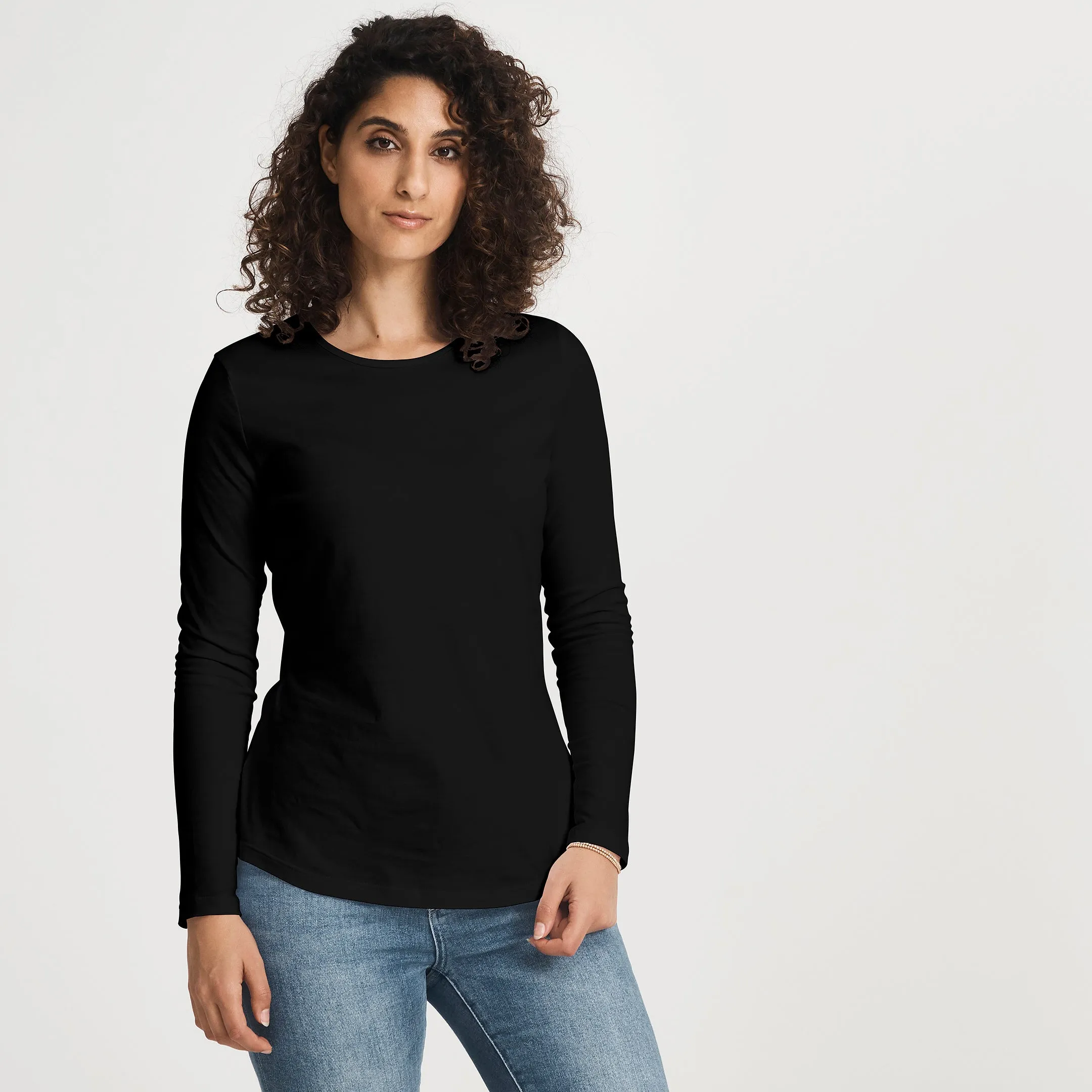 Cotton LS Crew Tee Affordable Fashion