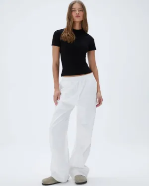 SoftTouchFinish Flexible Layer Cotton Pull on Pants - White
