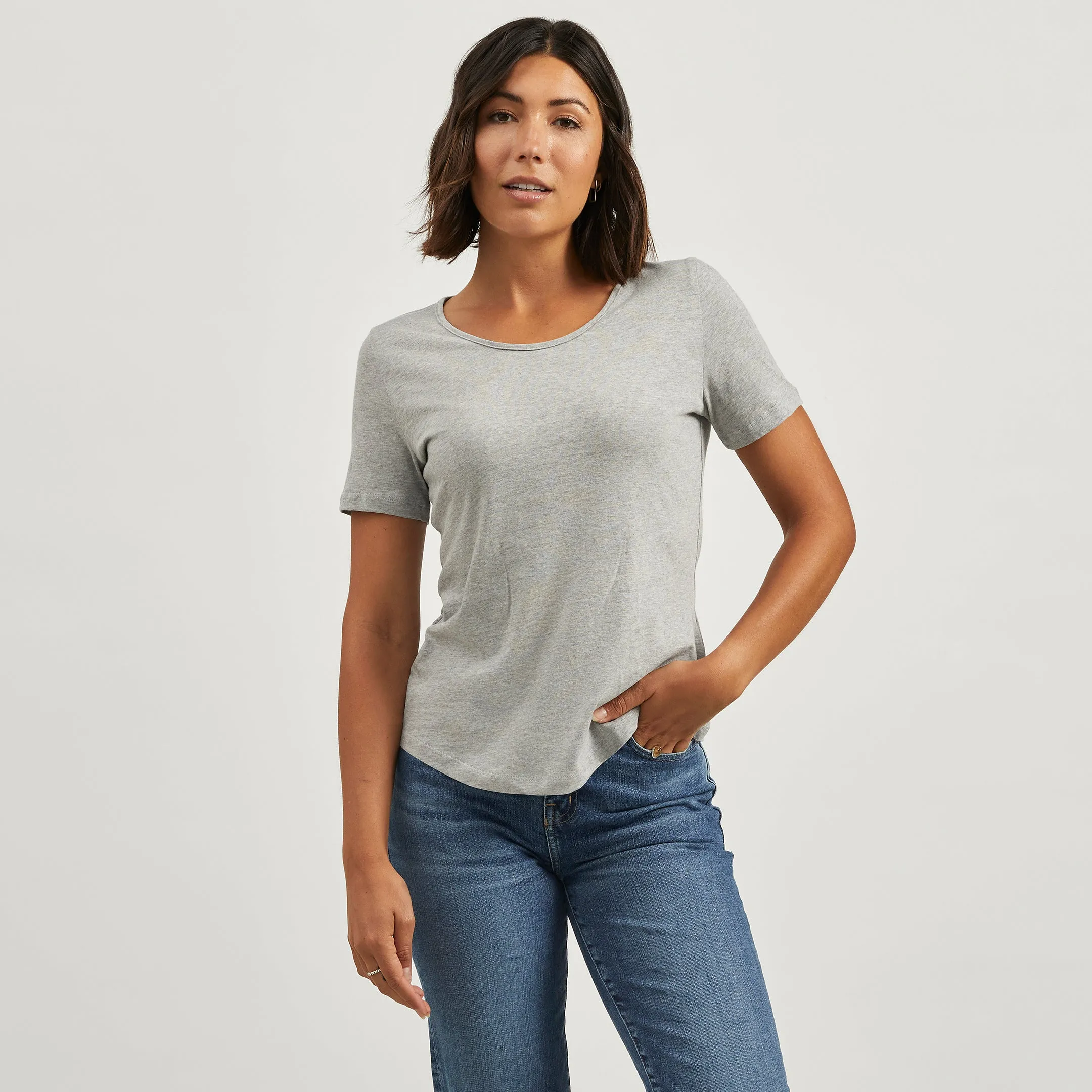 Non-toxic Effortless Wear Cotton Relaxed Crew Tee
