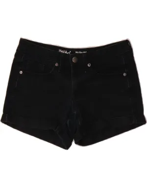 Contemporary Look MOSSIMO Womens Mid Rise Mid Rise Denim Shorts US 0 XS W25  Black Cotton