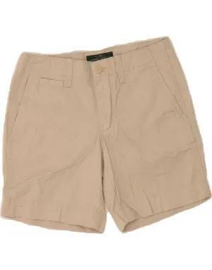 Coffee Run RALPH LAUREN Womens Chino Shorts US 2 XS W30 Beige Cotton